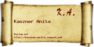 Kaszner Anita névjegykártya